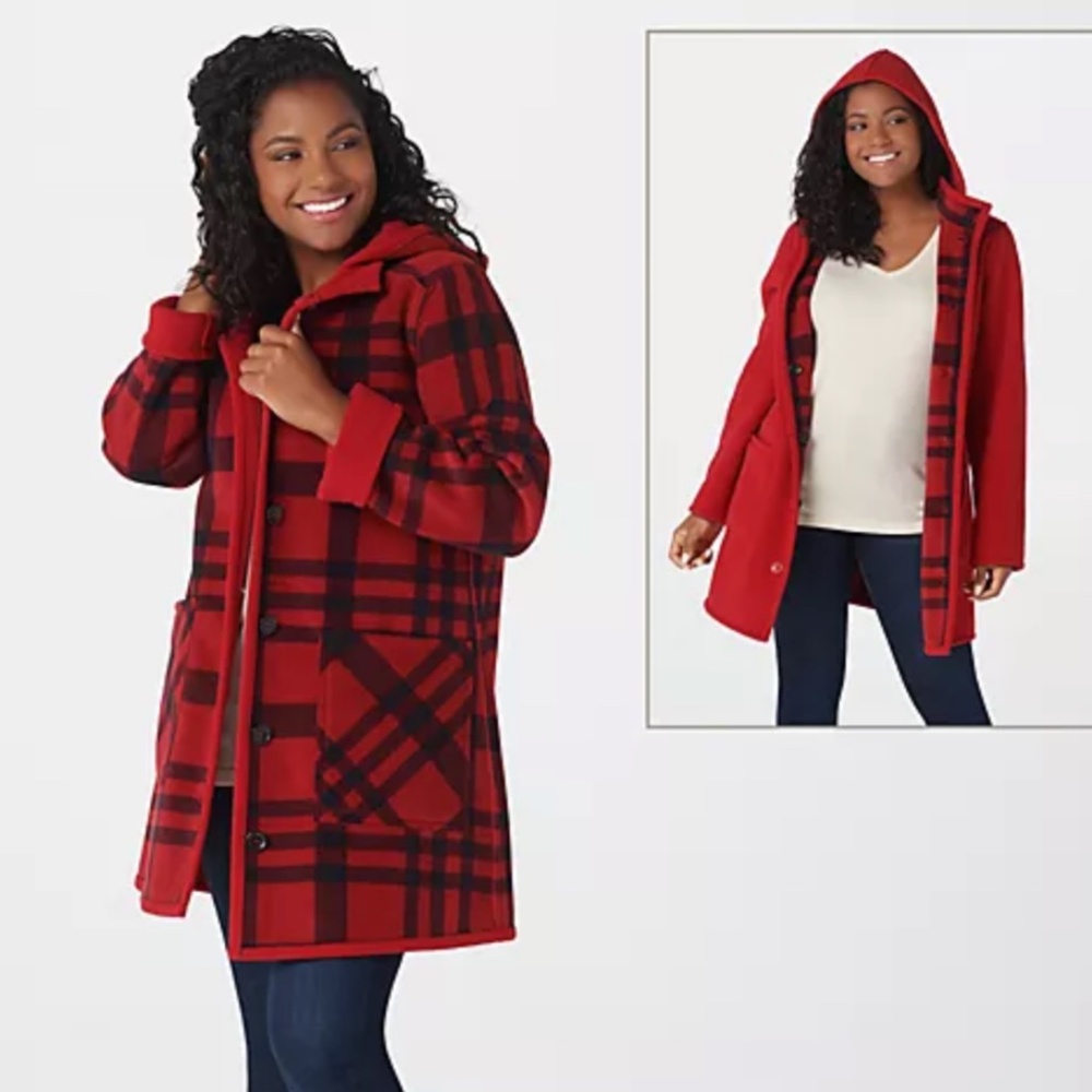 Susan Graver Weekend Reversible Polar Fleece Coat (XXS)